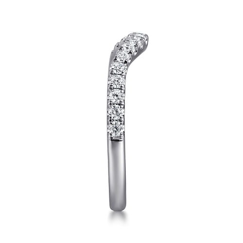 14K White Gold Diamond Wedding Band