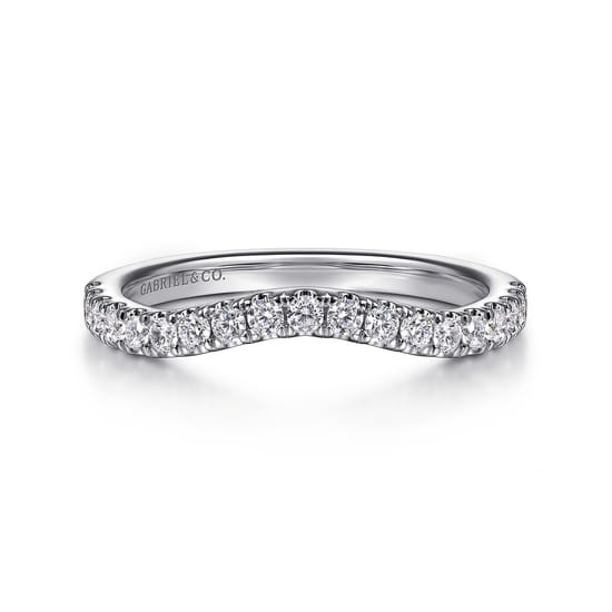 Gabriel - 14K White Gold Diamond Wedding Band