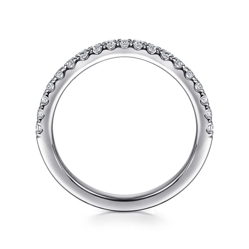 14K White Gold Diamond Wedding Band