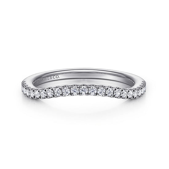 Gabriel - 14K White Gold Diamond Wedding Band