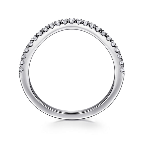 14K White Gold Diamond Wedding Band
