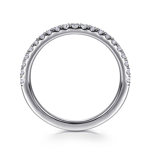 14K White Gold Diamond Wedding Band