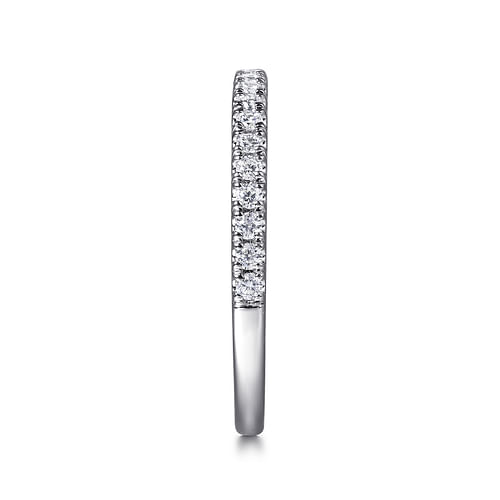 14K White Gold Diamond Wedding Band