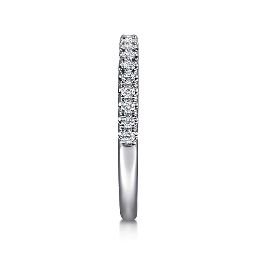 14K White Gold Diamond Wedding Band