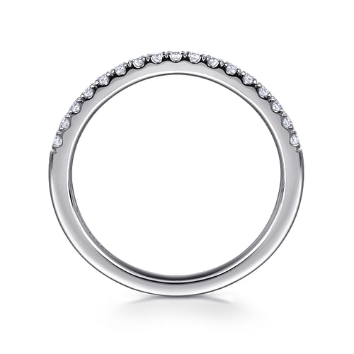 14K White Gold Diamond Wedding Band