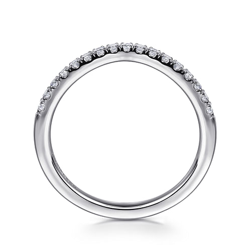 14K White Gold Diamond Wedding Band