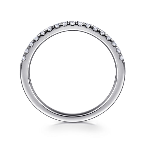 14K White Gold Diamond Wedding Band