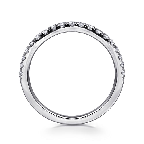 14K White Gold Diamond Wedding Band