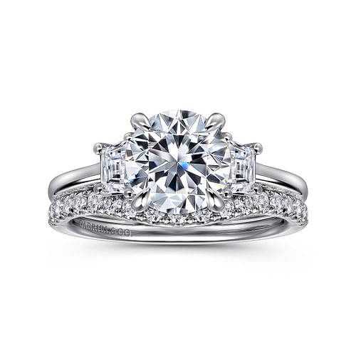 14K White Gold Diamond Wedding Band