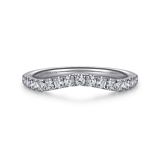 Gabriel - 14K White Gold Diamond Wedding Band