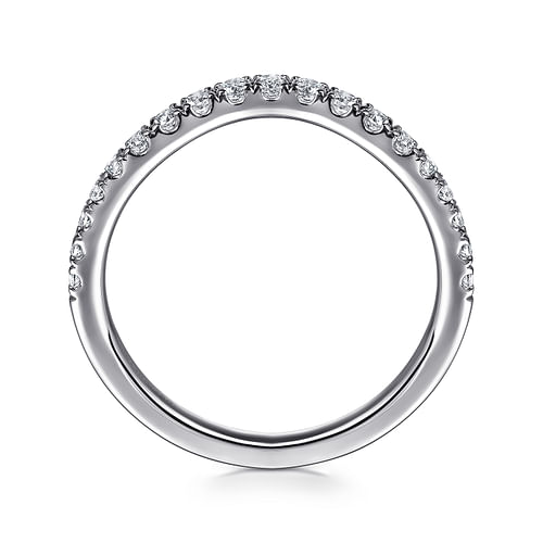 14K White Gold Diamond Wedding Band