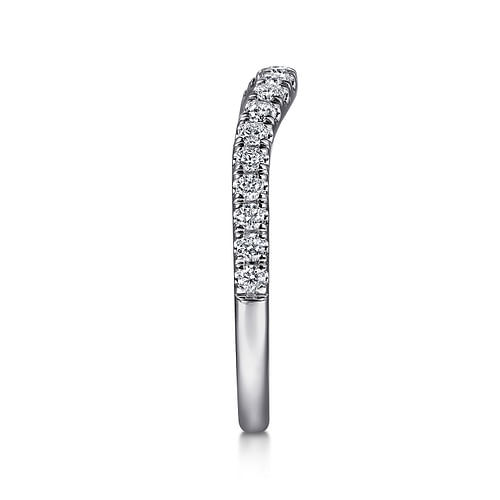 14K White Gold Diamond Wedding Band