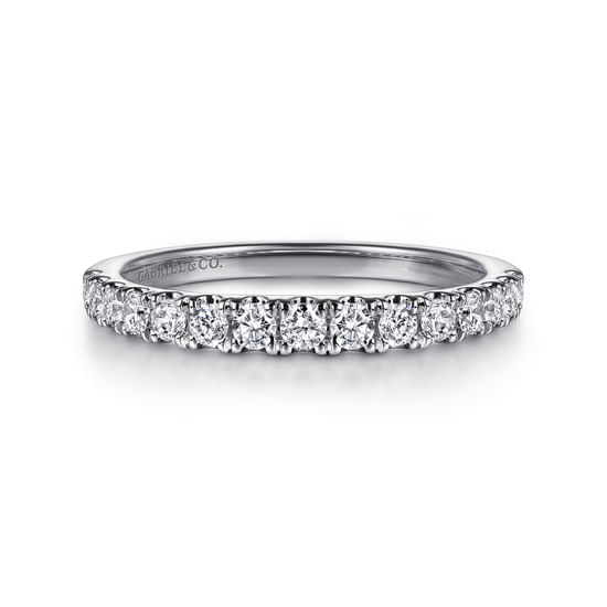 Gabriel - 14K White Gold Diamond Wedding Band