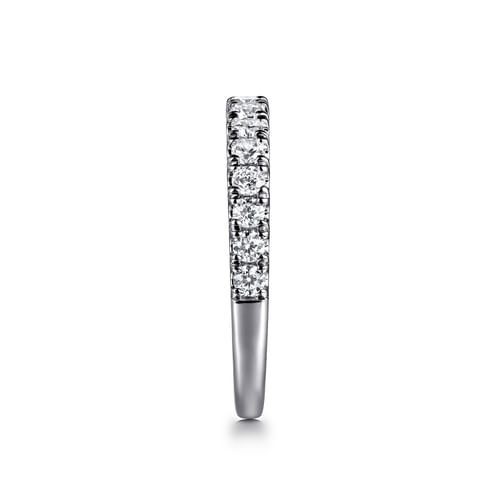 14K White Gold Diamond Wedding Band