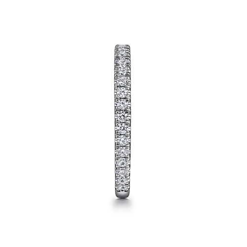 14K White Gold Diamond Wedding Band