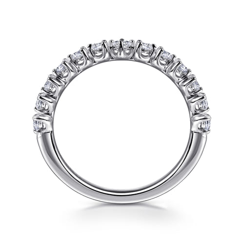 14K White Gold Diamond Wedding Band