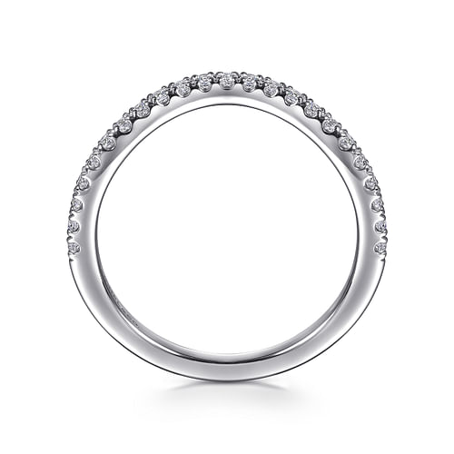 14K White Gold Diamond Wedding Band