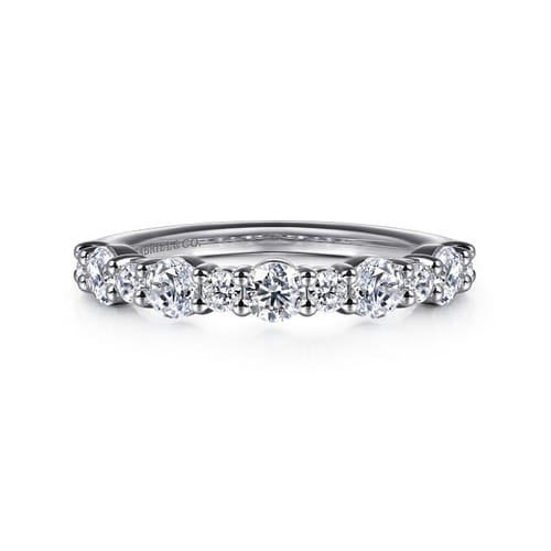 14K White Gold Diamond Wedding Band