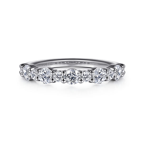 Gabriel - 14K White Gold Diamond Wedding Band