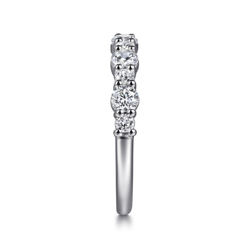 14K White Gold Diamond Wedding Band