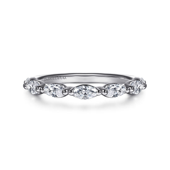 Gabriel - 14K White Gold Diamond Wedding Band