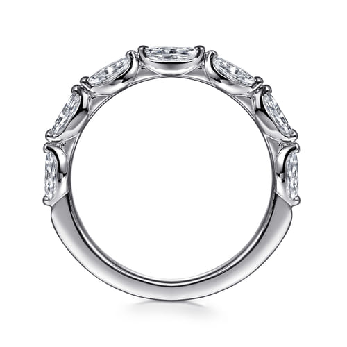 14K White Gold Diamond Wedding Band