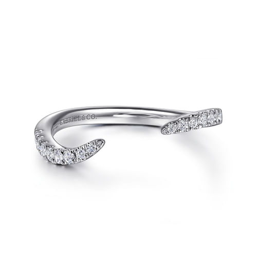 14K White Gold Diamond Wedding Band