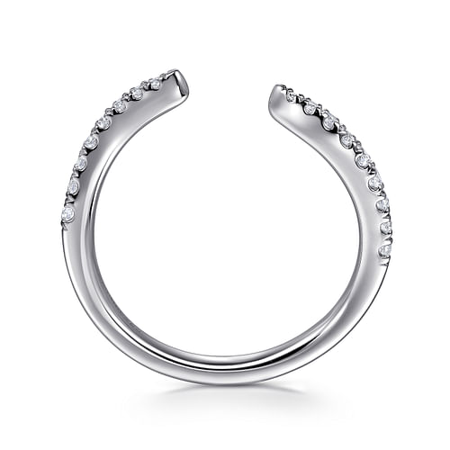 14K White Gold Diamond Wedding Band