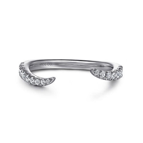 14K White Gold Diamond Wedding Band