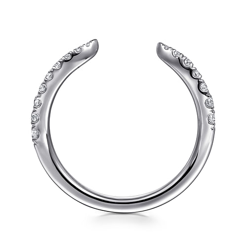 14K White Gold Diamond Wedding Band