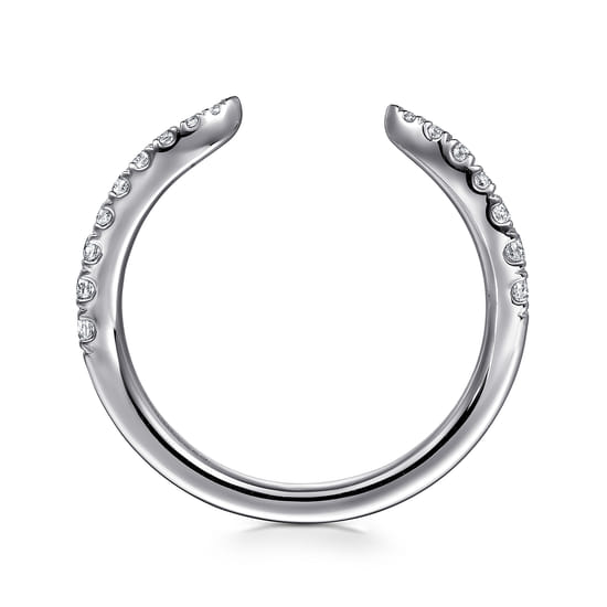 14K White Gold Diamond Wedding Band angle 2