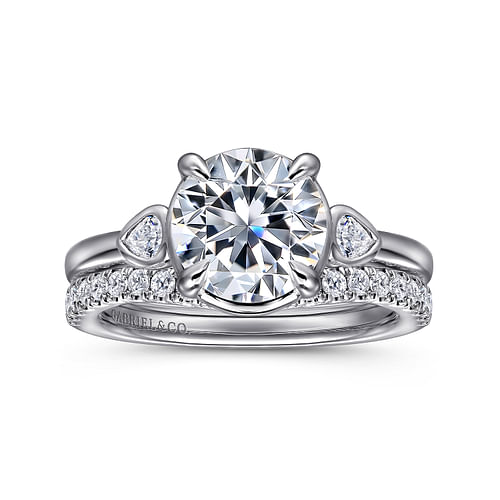 14K White Gold Diamond Wedding Band