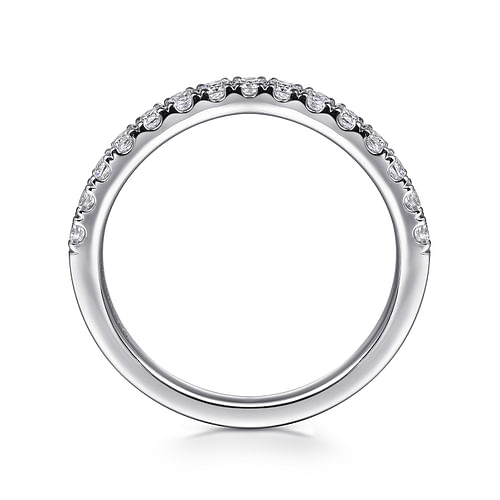 14K White Gold Diamond Wedding Band