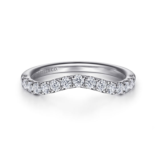 Gabriel - 14K White Gold Diamond Wedding Band