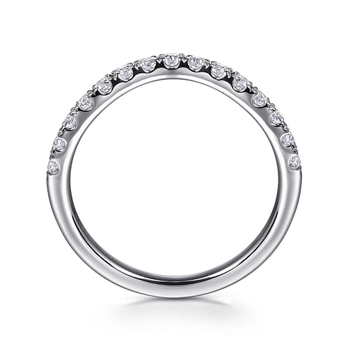 14K White Gold Diamond Wedding Band