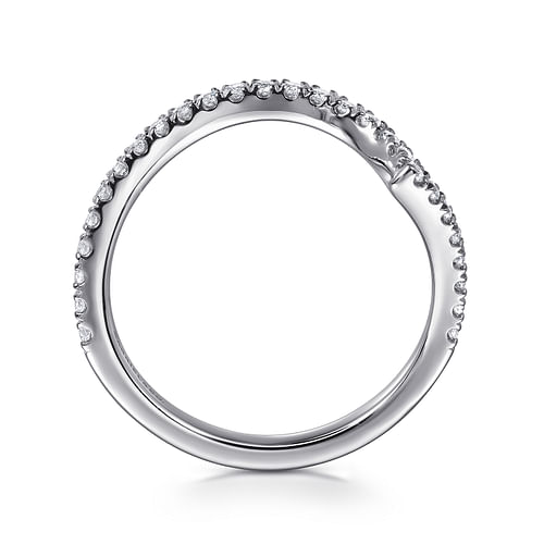 14K White Gold Diamond Wedding Band