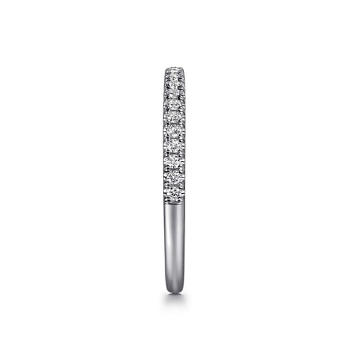 14K White Gold Diamond Wedding Band