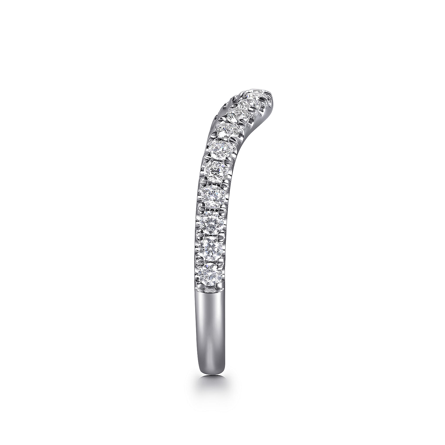 14K White Gold Diamond Wedding Band