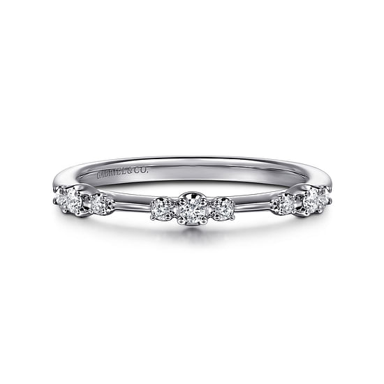 Gabriel - 14K White Gold Diamond Wedding Band