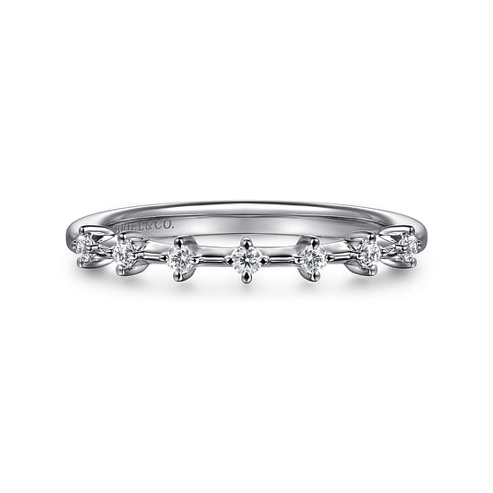 Gabriel - 14K White Gold Diamond Wedding Band