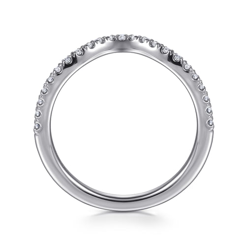 14K White Gold Diamond Wedding Band
