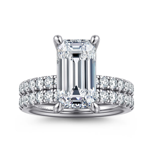 14K White Gold Diamond Wedding Band