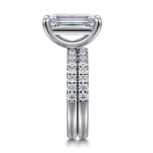 14K White Gold Diamond Wedding Band