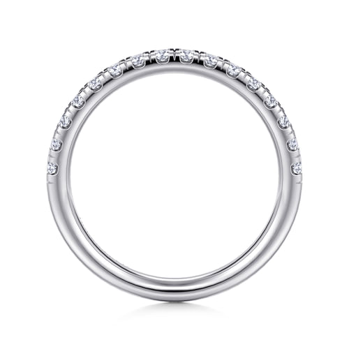 14K White Gold Diamond Wedding Band