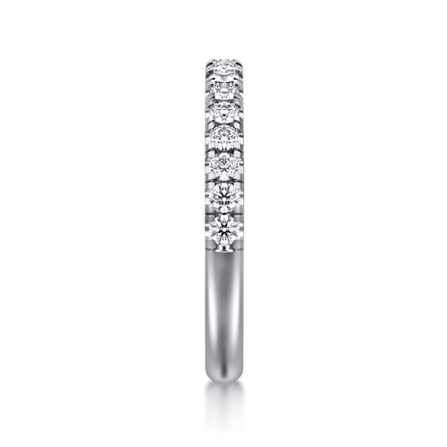 14K White Gold Diamond Wedding Band