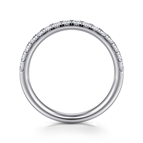 14K White Gold Diamond Wedding Band