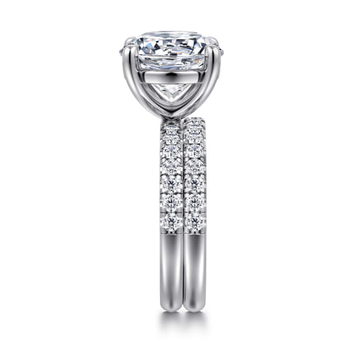14K White Gold Diamond Wedding Band