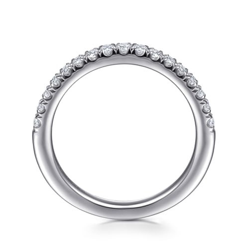 14K White Gold Diamond Wedding Band