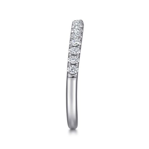 14K White Gold Diamond Wedding Band