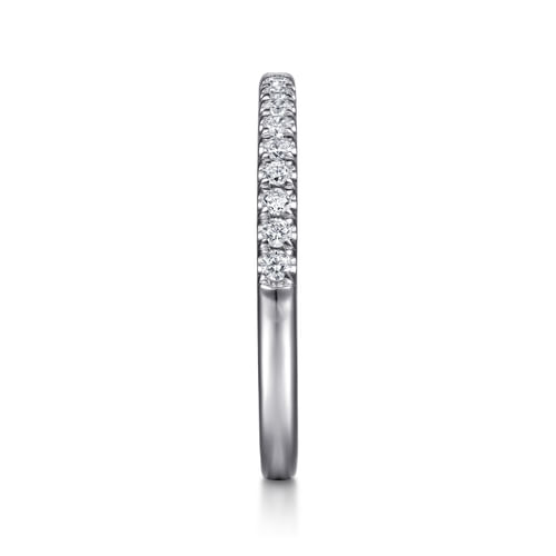 14K White Gold Diamond Wedding Band